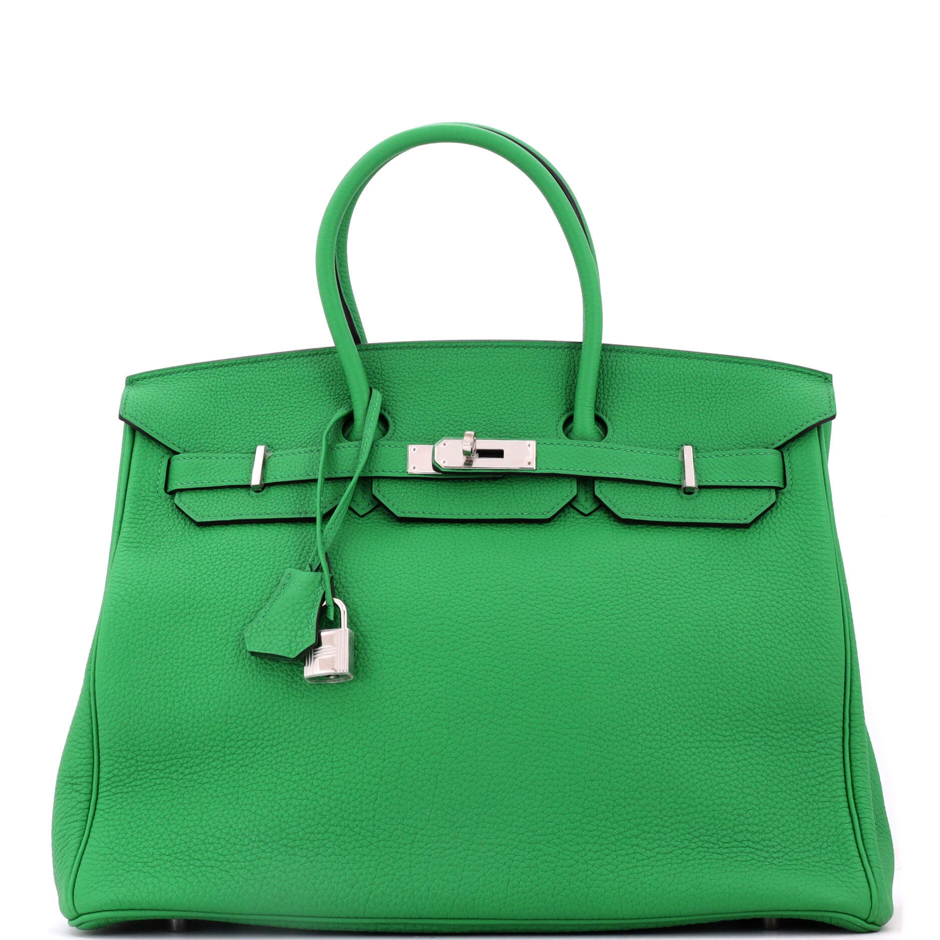 Birkin Handbag Green Togo with Palladium Hardware 35, Main, color, Green