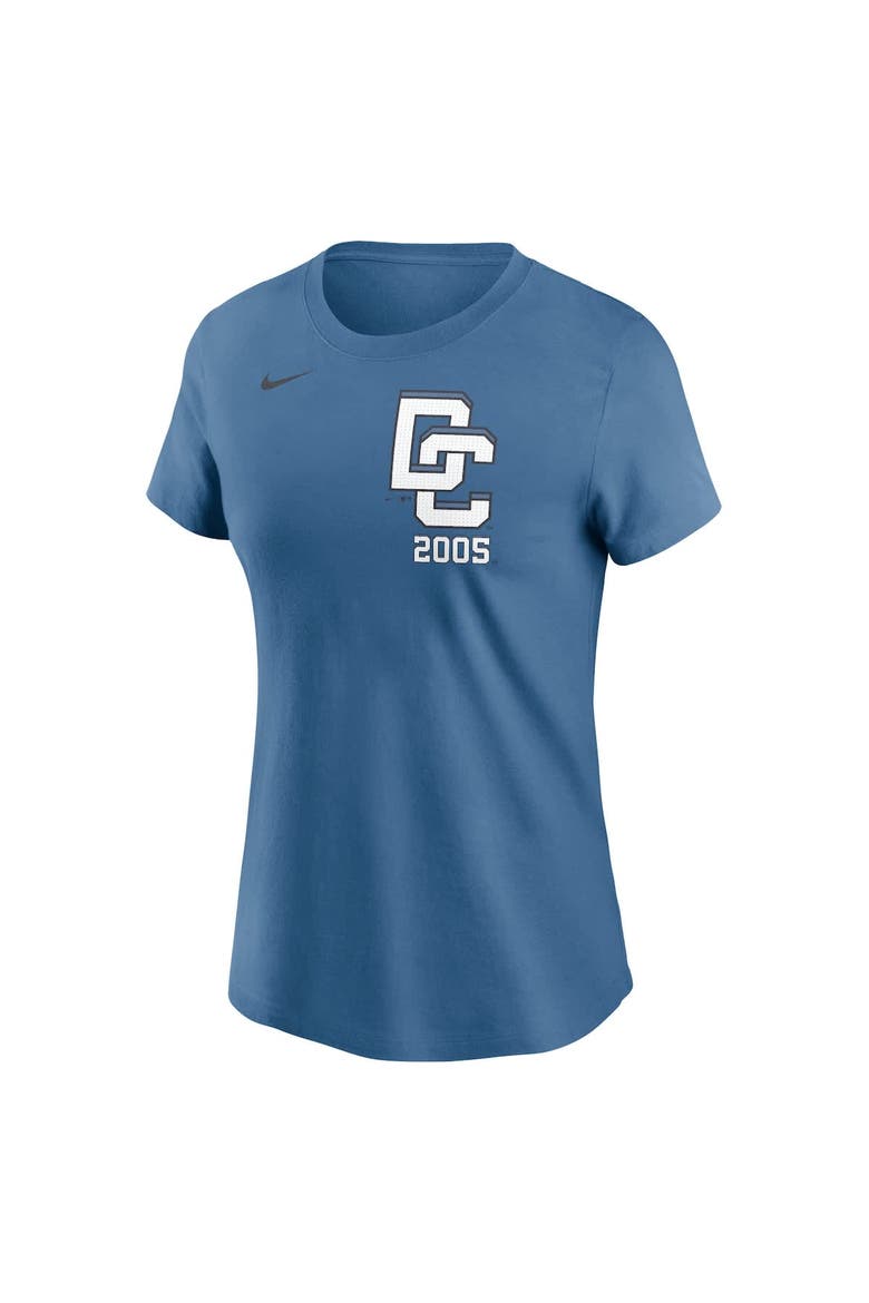 Women's Nike Blue Washington Nationals 2025 City Connect Wordmark T-Shirt, Alternate, color, Blue