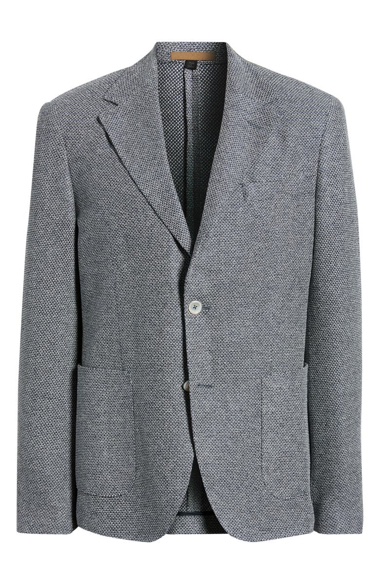 BOSS Camel Jeff Regular Fit Stretch Linen & Cotton Sport Coat, Alternate, color, Dark Blue