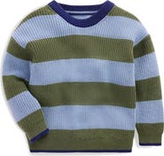 Mini Boden Kids' Chunky Cotton Stripe Sweater