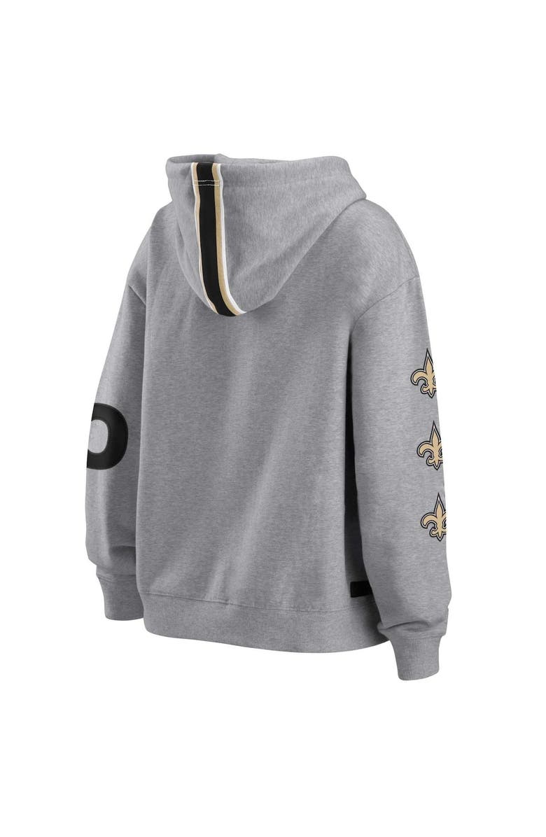 WEAR by Erin Andrews Women's WEAR by Erin Andrews Gray New Orleans Saints Full-Zip Hoodie, Alternate, color, Gray