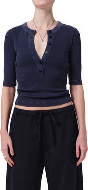 Citizens of Humanity Nali Mineral Wash Elbow Sleeve Henley