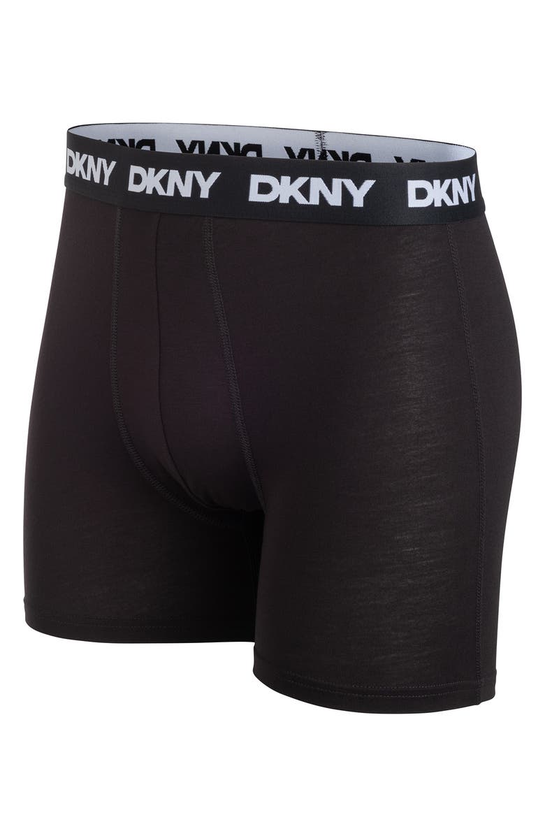 DKNY Pack of 4 Assorted Boxer Briefs, Alternate, color, Black/Black/Black/Black