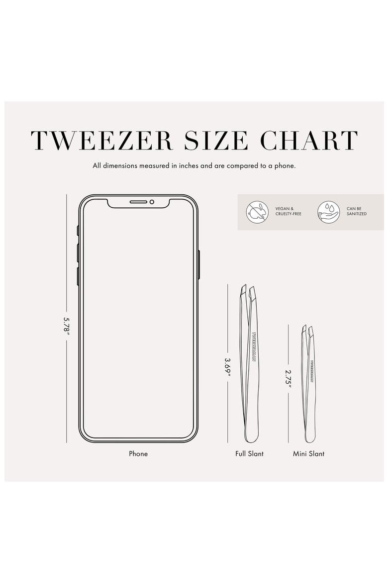 Rose Gold Mini Slant Tweezer & Case Set, Alternate, color, ROSE GOLD
