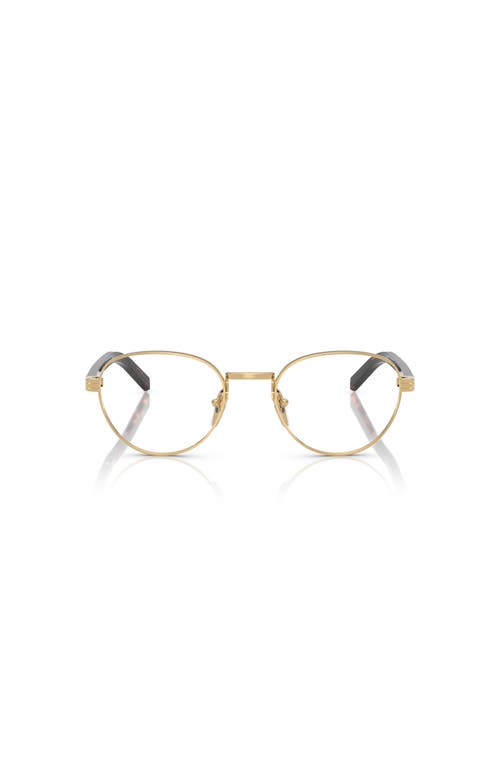 Prada 51mm Round Optical Glasses In Gray