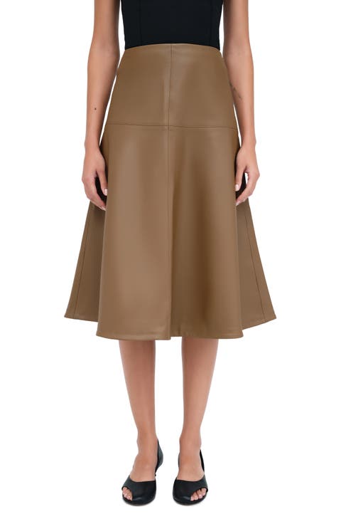Lexi Faux Leather A-Line Skirt