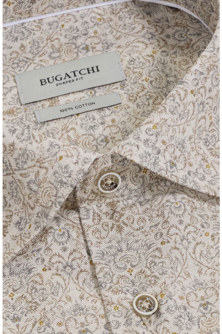 Axel Patterned Shaped Fit Button-Up Shirt, Alternate, color, GINGER