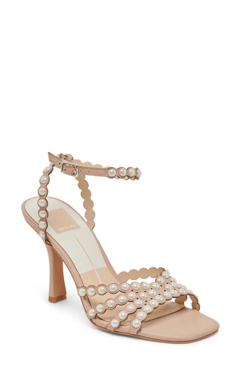 Hellen Pearly Bead Ankle Strap Sandal (Women)