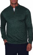 TailorByrd Melange Yarn Long Sleeve Quarter Zip Pullover