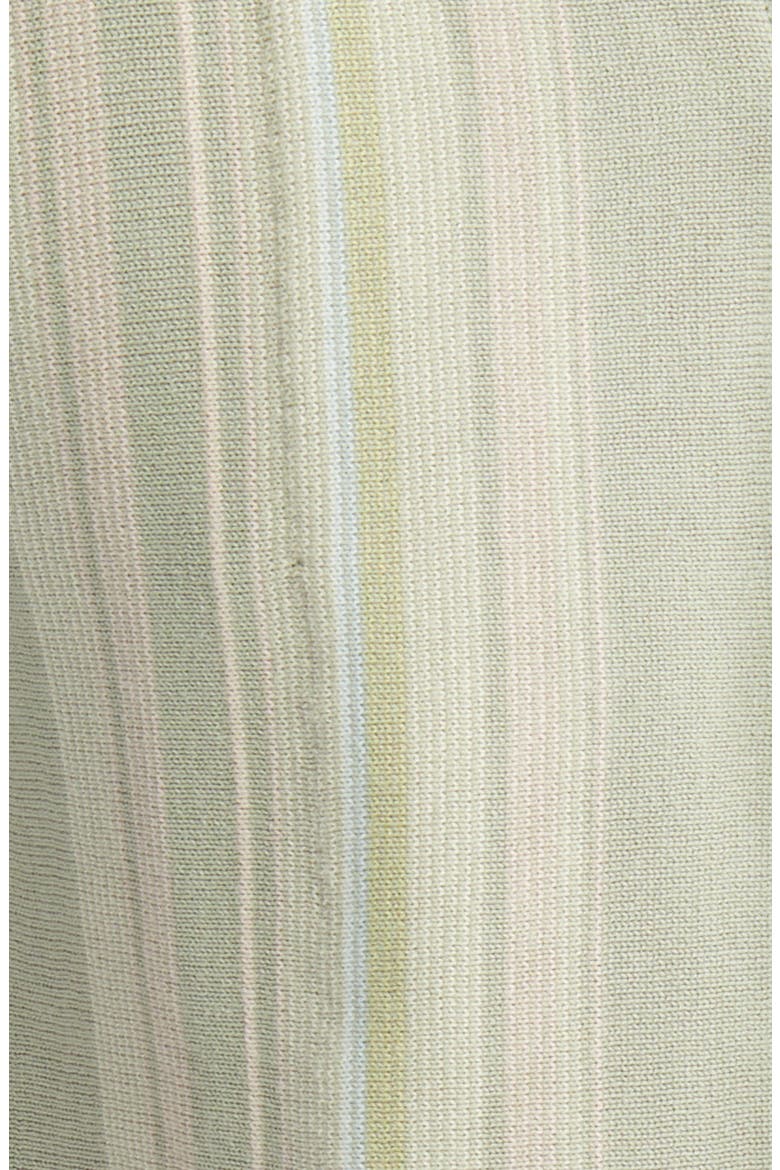 Silas Stripe Cotton Knit Camp Shirt, Alternate, color, SAGE IRIDESCENT MULTI