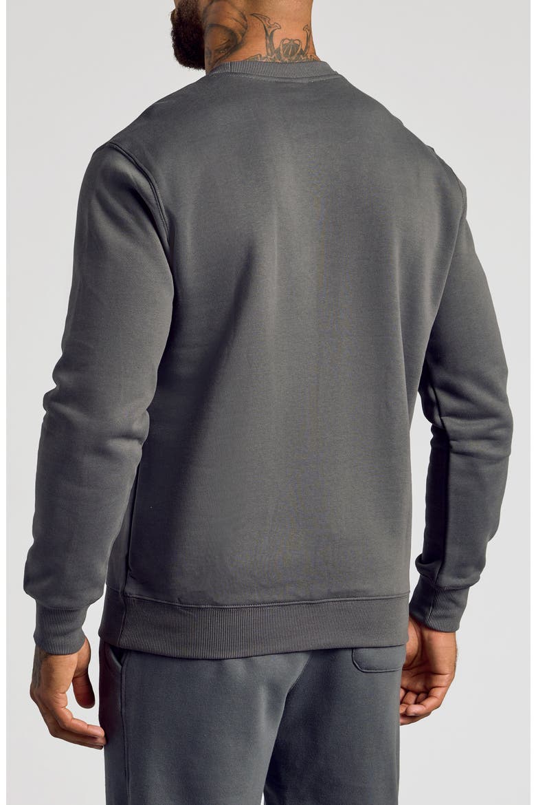 Fleece Crewneck Sweatshirt, Alternate, color, CARBON