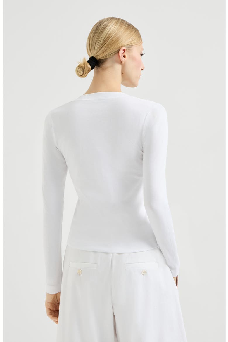 Ribbed jersey T-shirt, Alternate, color, White