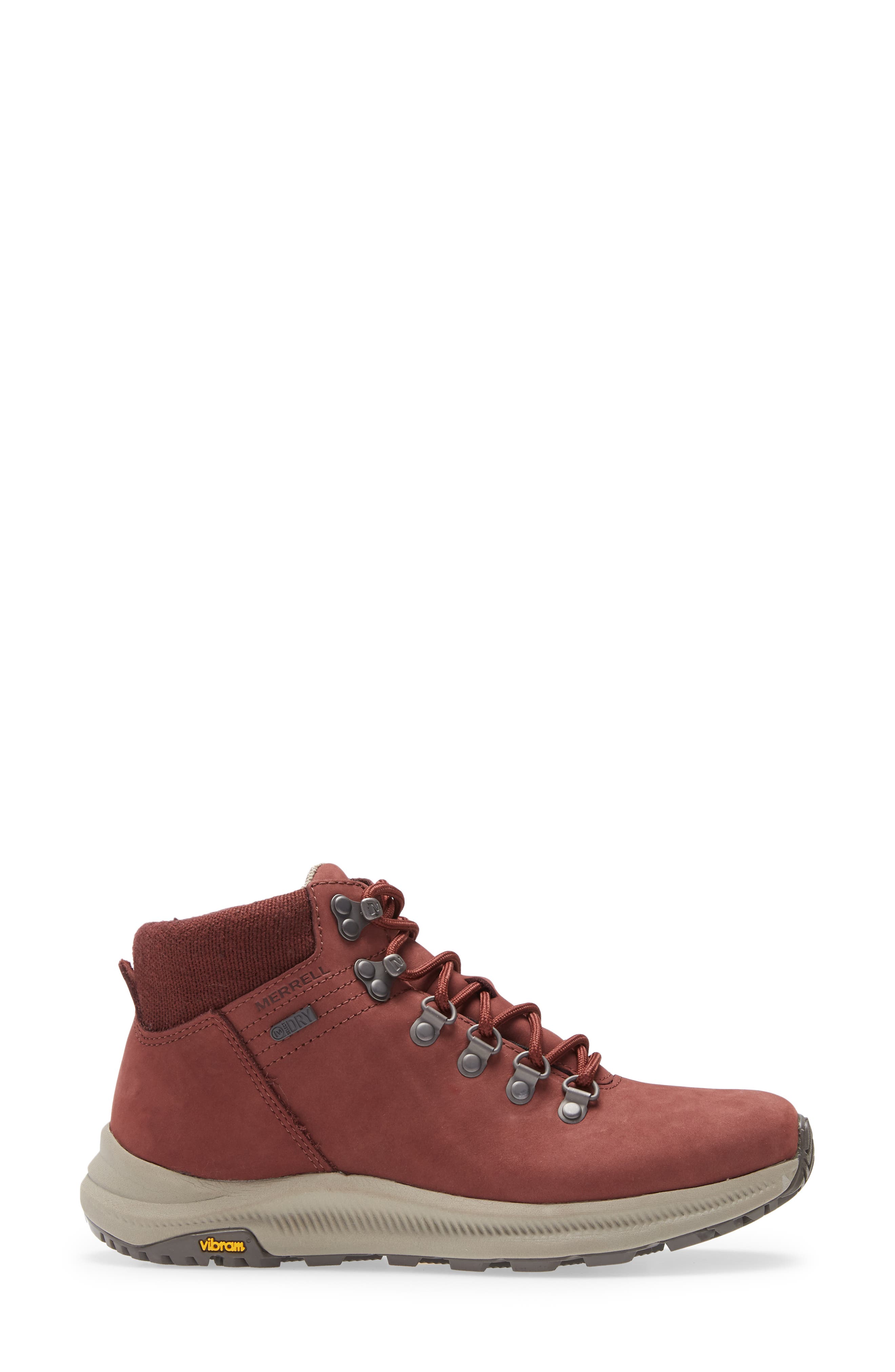 Ontario Mid Waterproof Hiking Shoe, Alternate, color, RAISIN