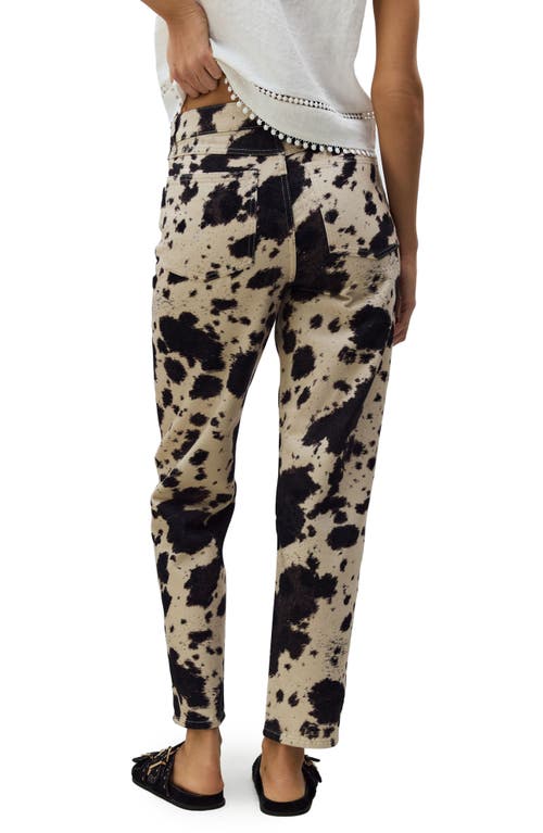 Next Cow Print Straight Leg Jeans