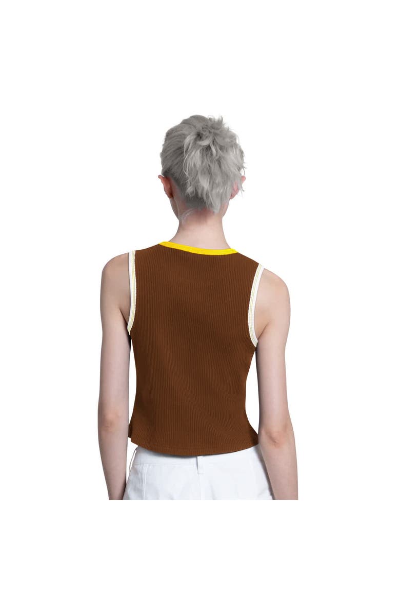 Women's Starter  Brown San Diego Padres Cooperstown Play the Ball Crop Tank Top, Alternate, color, Brown