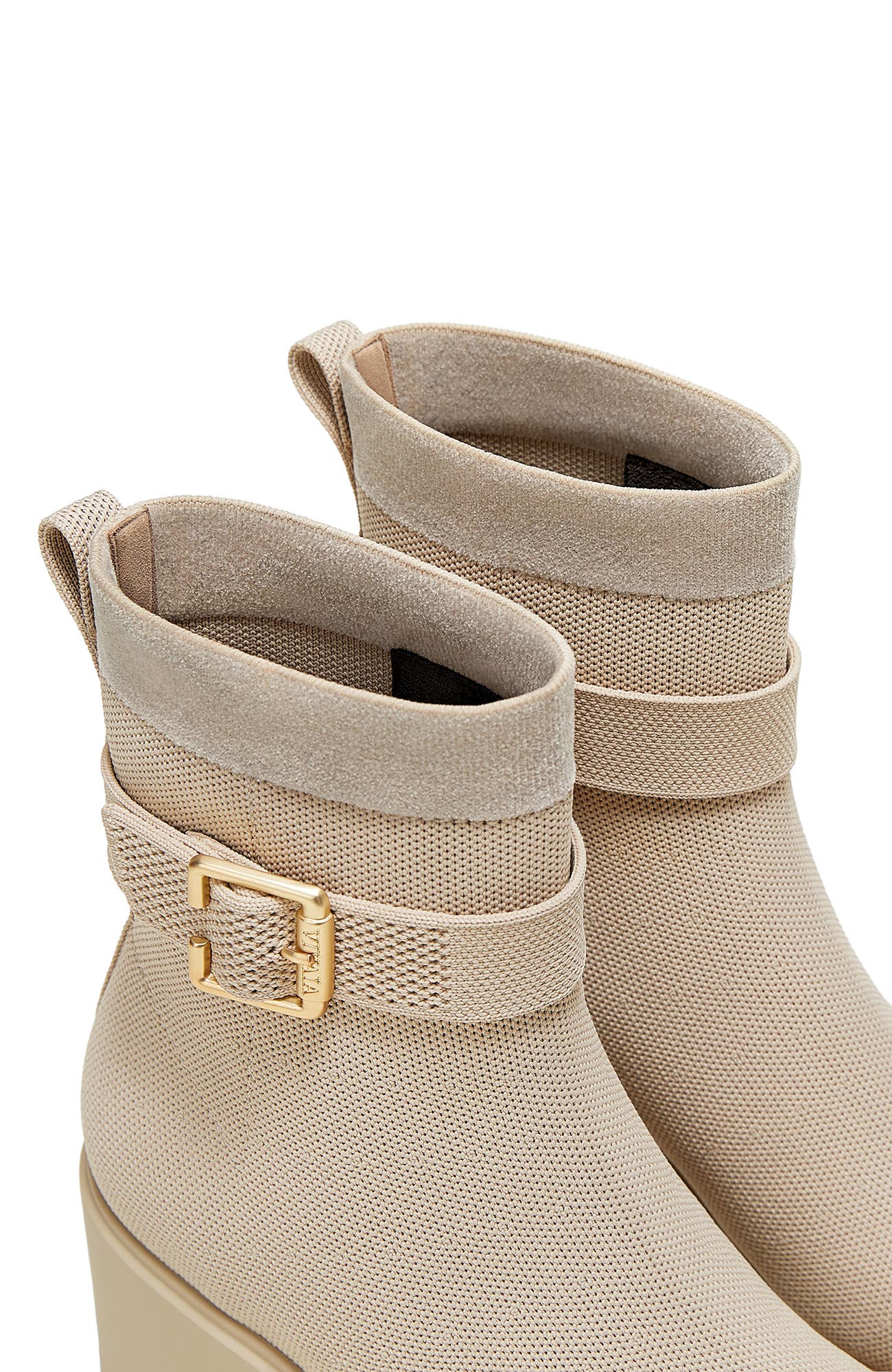 Square-Toe Water-Repellent Heeled Boots, Alternate, color, Almond