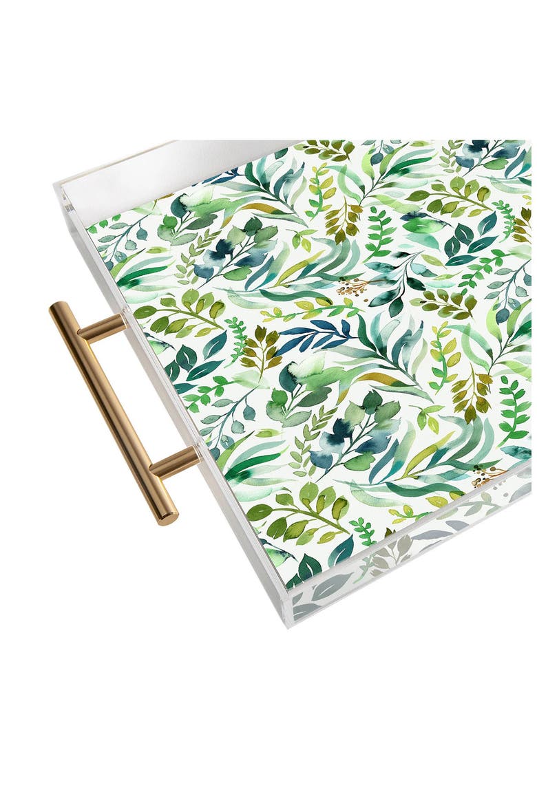 Ninola Design Botanic Retreat Acrylic Tray, Alternate, color, GREEN