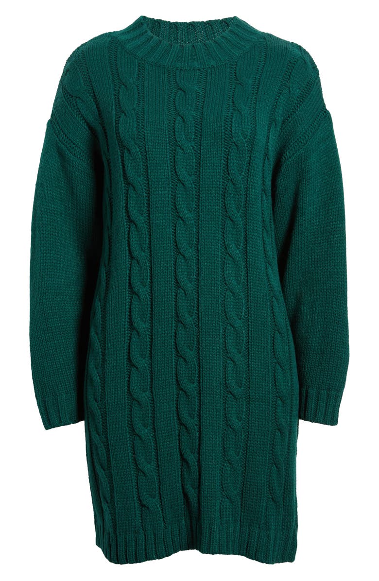 Lost + Wander Staycation Cable Stitch Long Sleeve Sweater Dress, Alternate, color, 