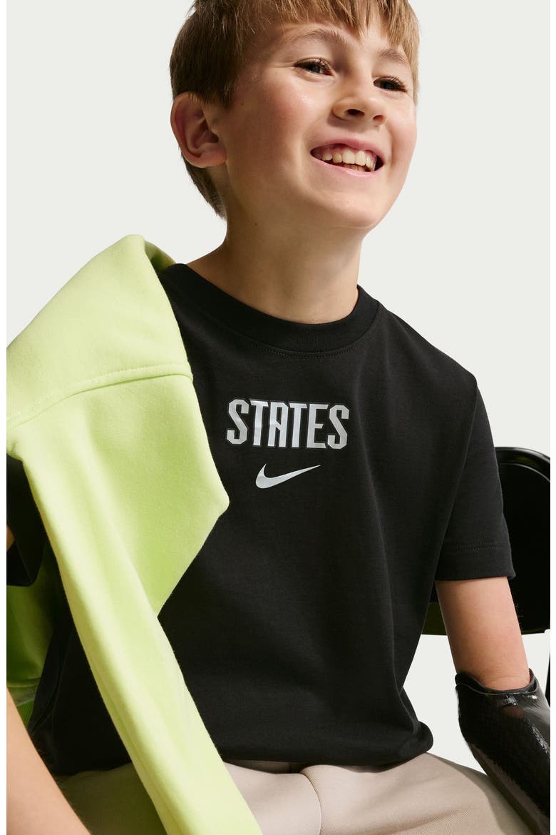 Kids' Wordmark Cotton Graphic T-Shirt, Alternate, color, BLACK