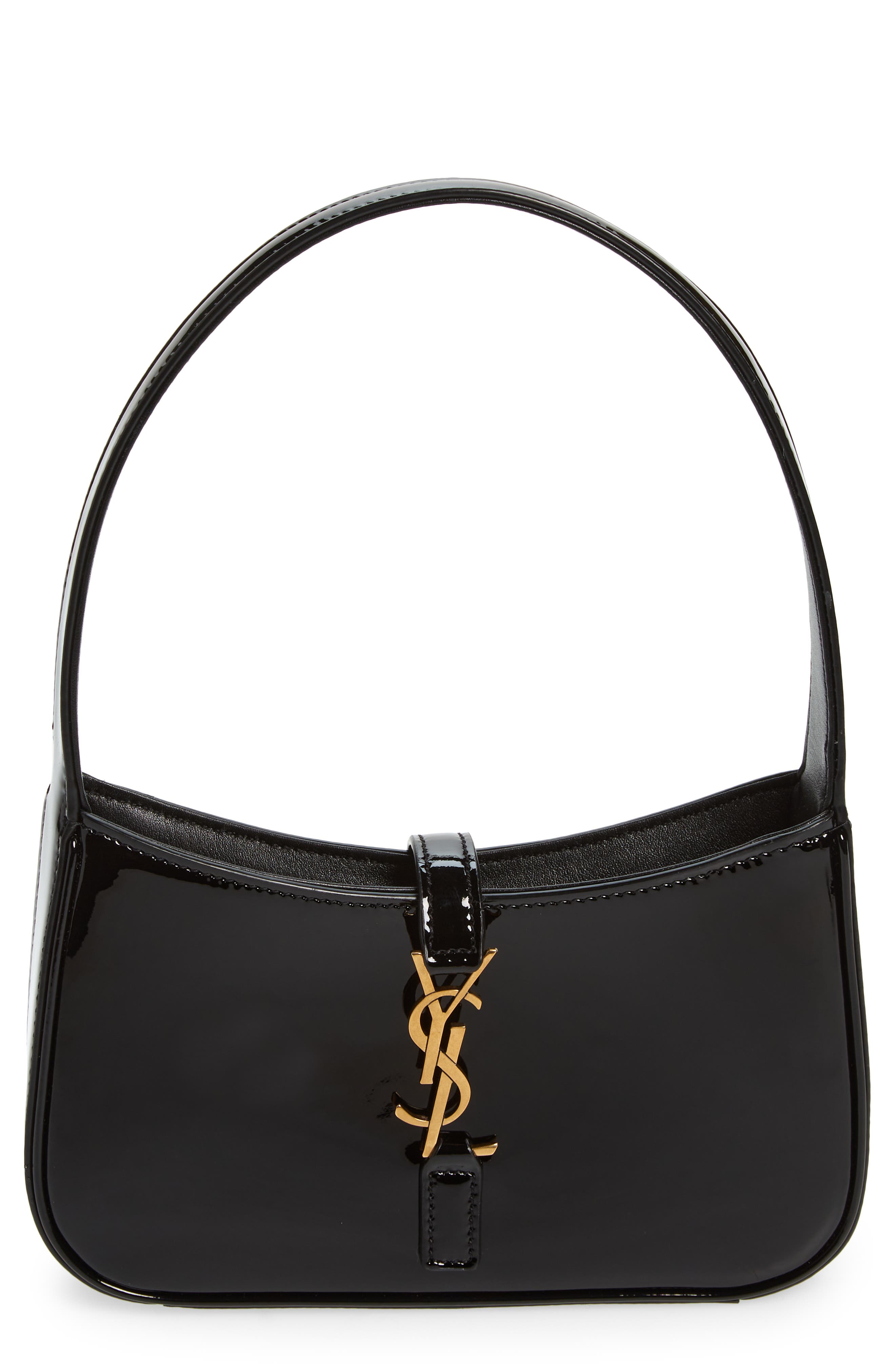 Saint Laurent Mini Le 5 à 7 Leather Hobo, Main, color, 