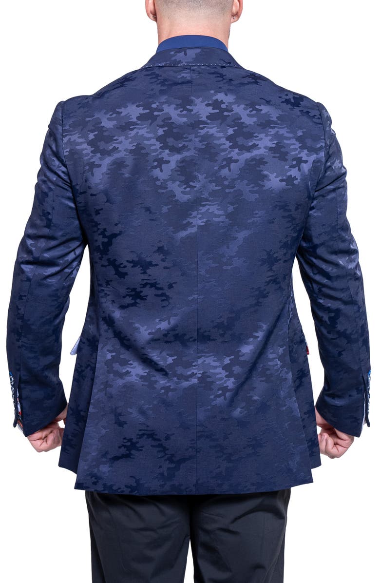 Maceoo Socrate Ascension Camo Blazer, Alternate, color, Blue