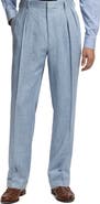 Ralph Lauren Purple Label Pleated Délavé Linen Blend Trousers