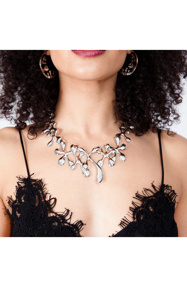 Lucy Quartermaine Large Splash Necklace, Alternate, color, Sterling Silver