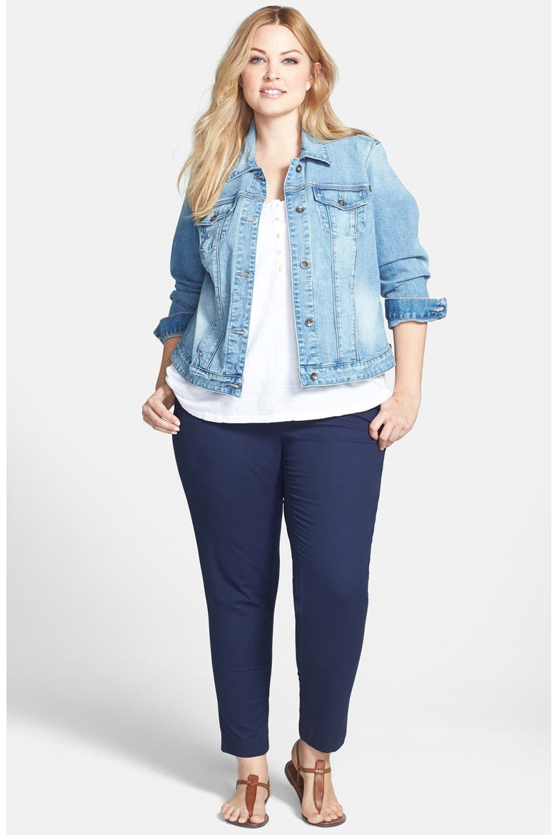'Dixie' Denim Jacket, Alternate, color, ESTUARY
