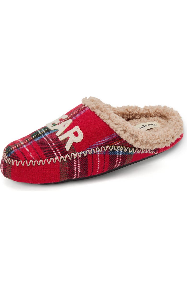DEARFOAMS Mama Bear Plaid Clog Slipper, Alternate, color, Plaid