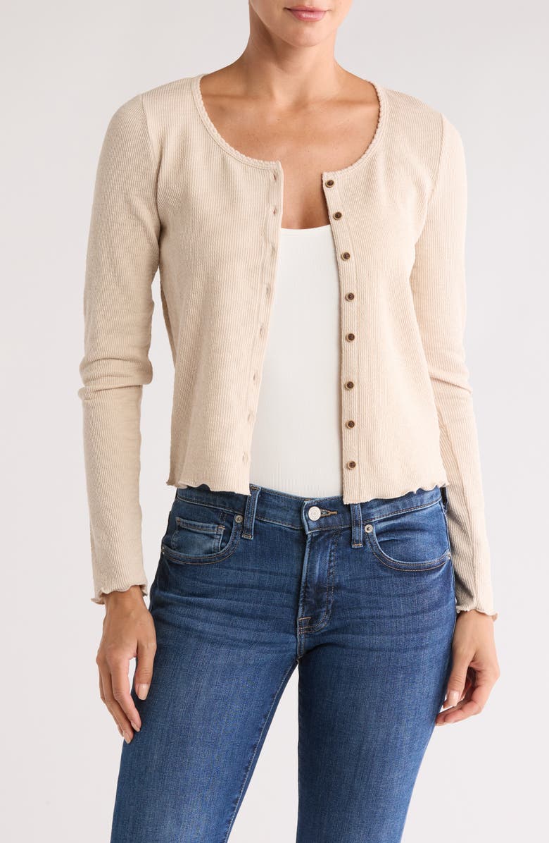 Lucky Brand Button Front Knit Cardigan, Main, color, 