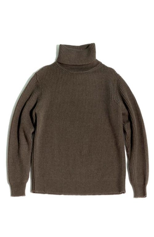 Fortela Vittorio High Neck Sweater In Brown