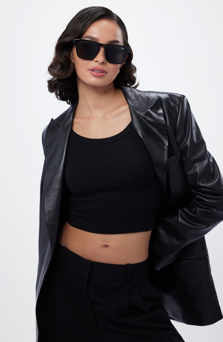 QUAY Unplugged 56mm Polarized Square Sunglasses, Alternate, color,