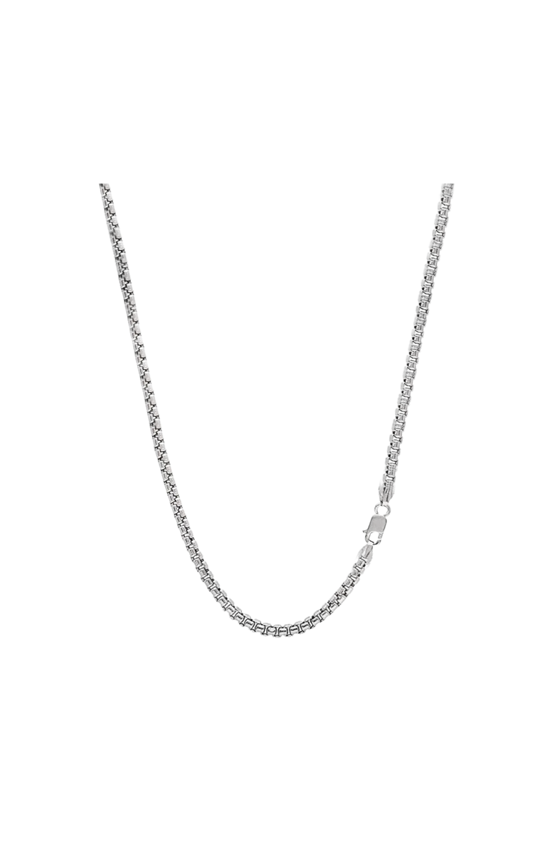 Donatello Gian Sterling  Silver Thick Round Box Necklace, Main, color, Silver