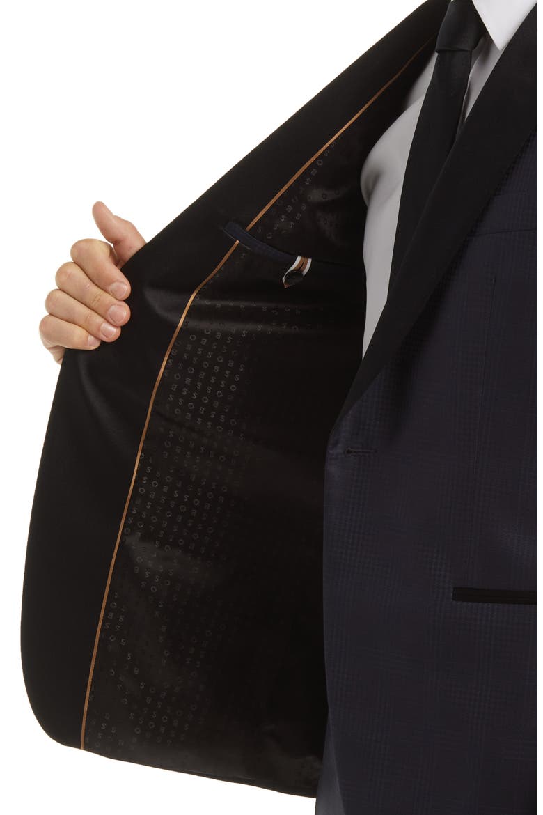 Huge Virgin Wool Blend Suit, Alternate, color, NAVY