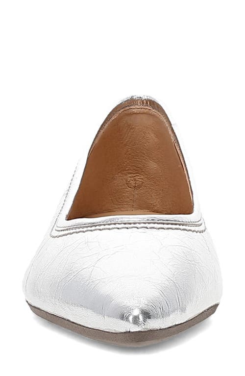 Frye Heather Pointed Toe Flat In Silver
