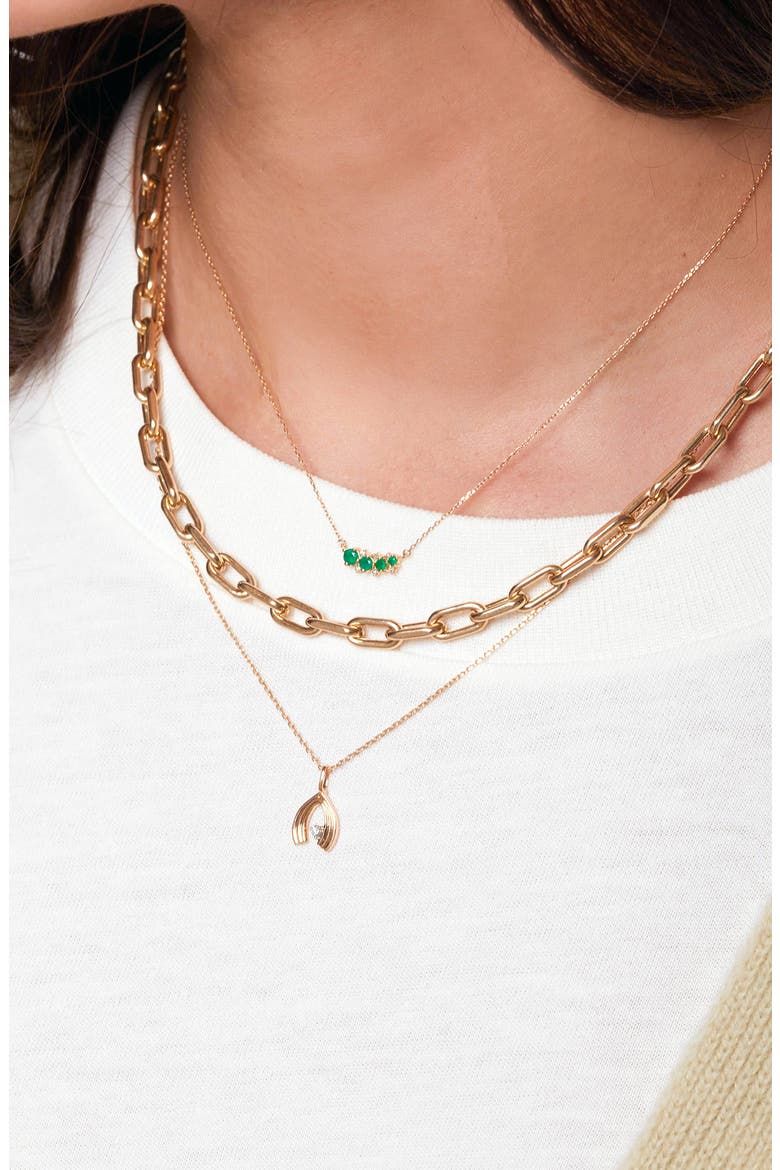 Italian Chain Link Necklace, 5.3mm, Alternate, color, YELLOW GOLD