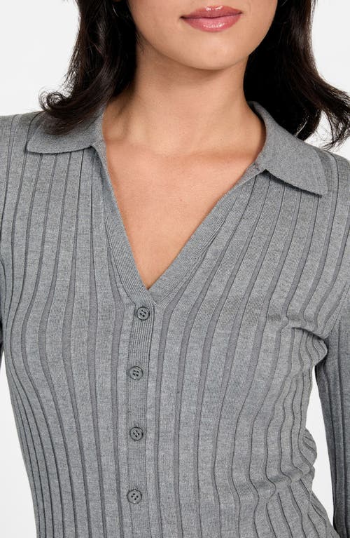Guess Miranda Rib Cardigan In Gray
