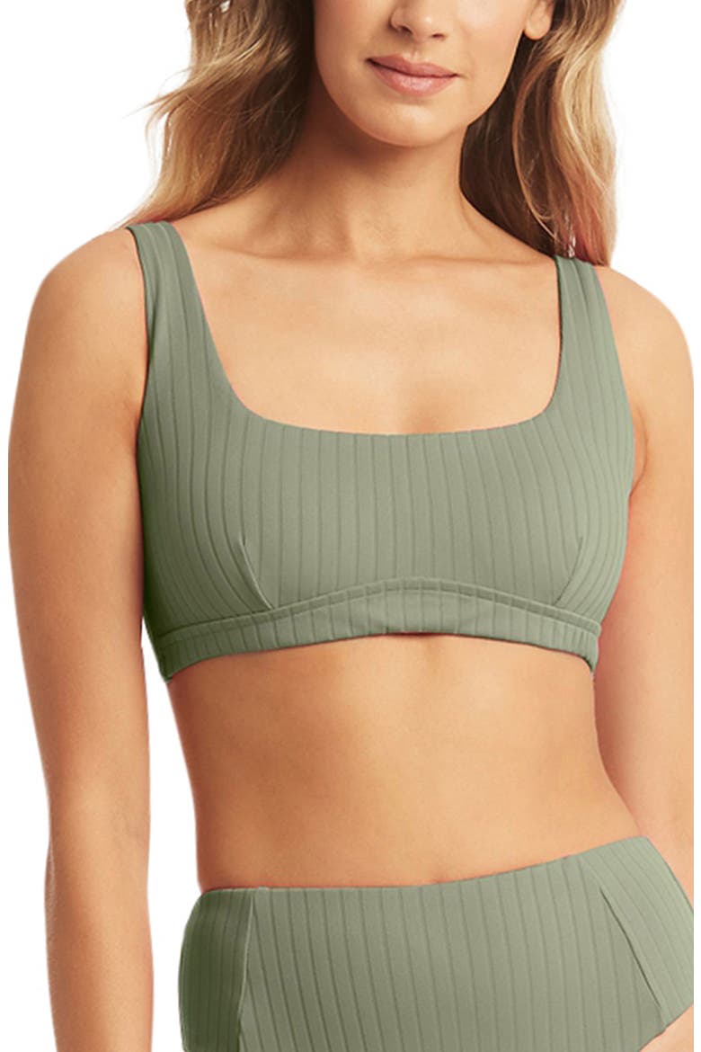 Vesper Multifit Bralette Bikini Top, Main, color, SAGE