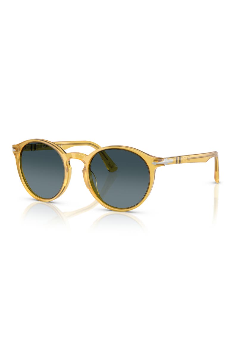 PO3171S 52mm Polarized Phantos Sunglasses, Alternate, color, MIELE / BLUE DARK BLUE POLAR