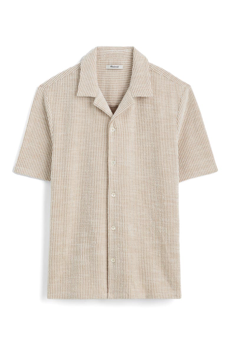 Texture Stripe Camp Shirt, Alternate, color, STRIPE DUNE