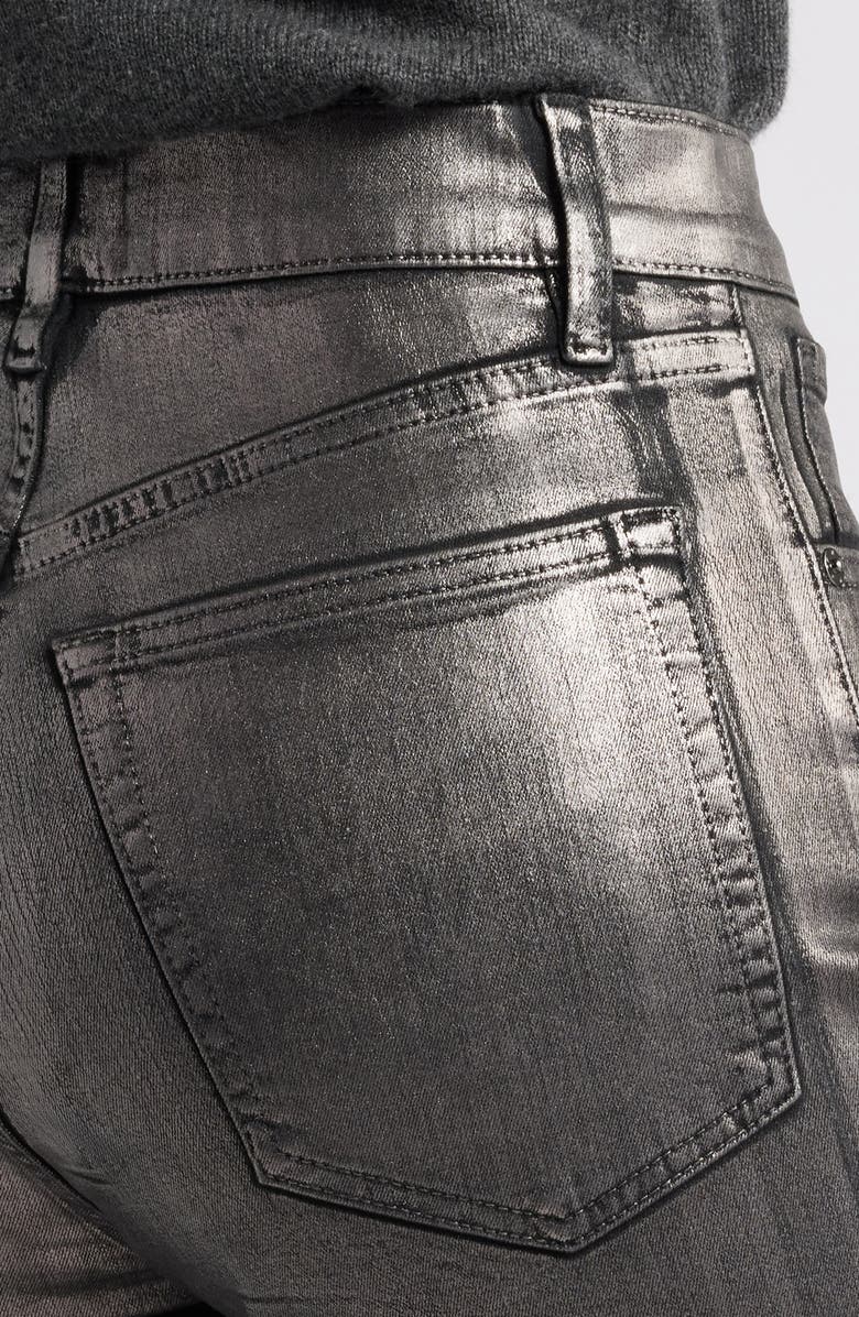 FRAME Le Sleek Straight Leg Coated Jeans, Alternate, color, Gunmetal Chrome