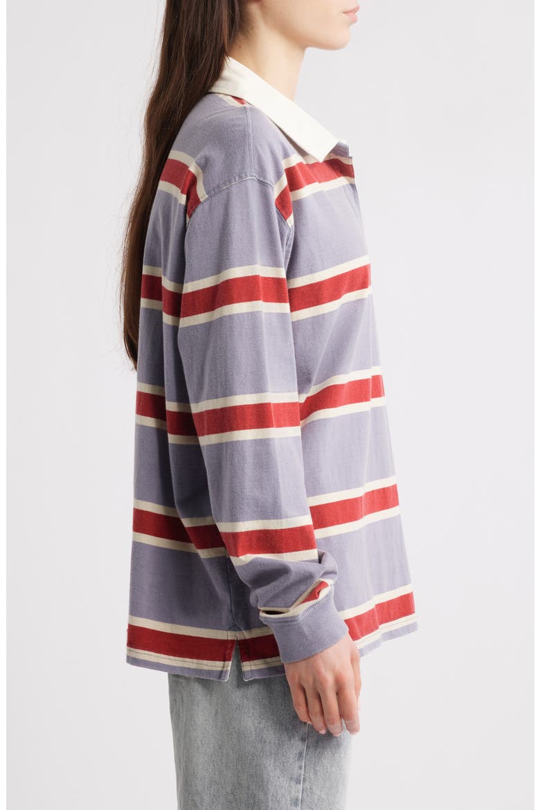 Stripe Cotton Rugby Shirt, Alternate, color, BLUE STRIPE