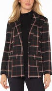 Liverpool Los Angeles Plaid Notched Lapel Blazer