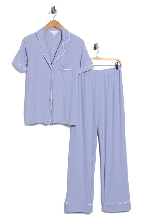 Short Sleeve Top & Pants 2-Piece Pajama Set