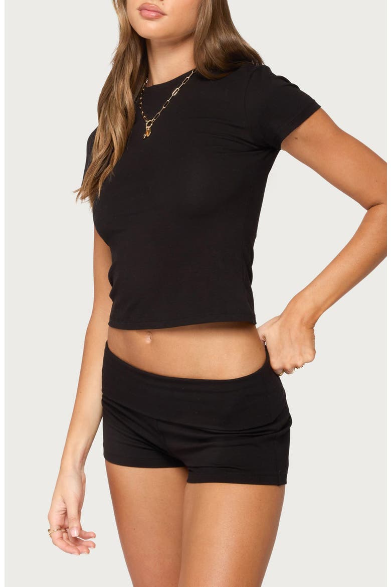 Marleaux Fitted T-Shirt, Alternate, color, BLACK