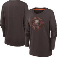 Nike Women's Nike Brown Cleveland Browns Rewind Playback Icon Performance Pullover Sweatshirt