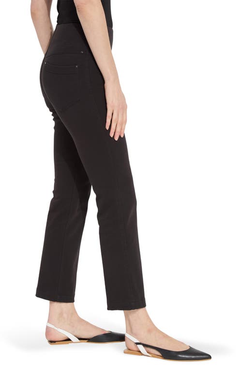 Lyssé High Rise Ankle Baby Bootcut Jeans In Black In Black