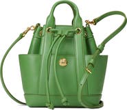 Veronica Beard Mini Goody Leather Bucket Bag