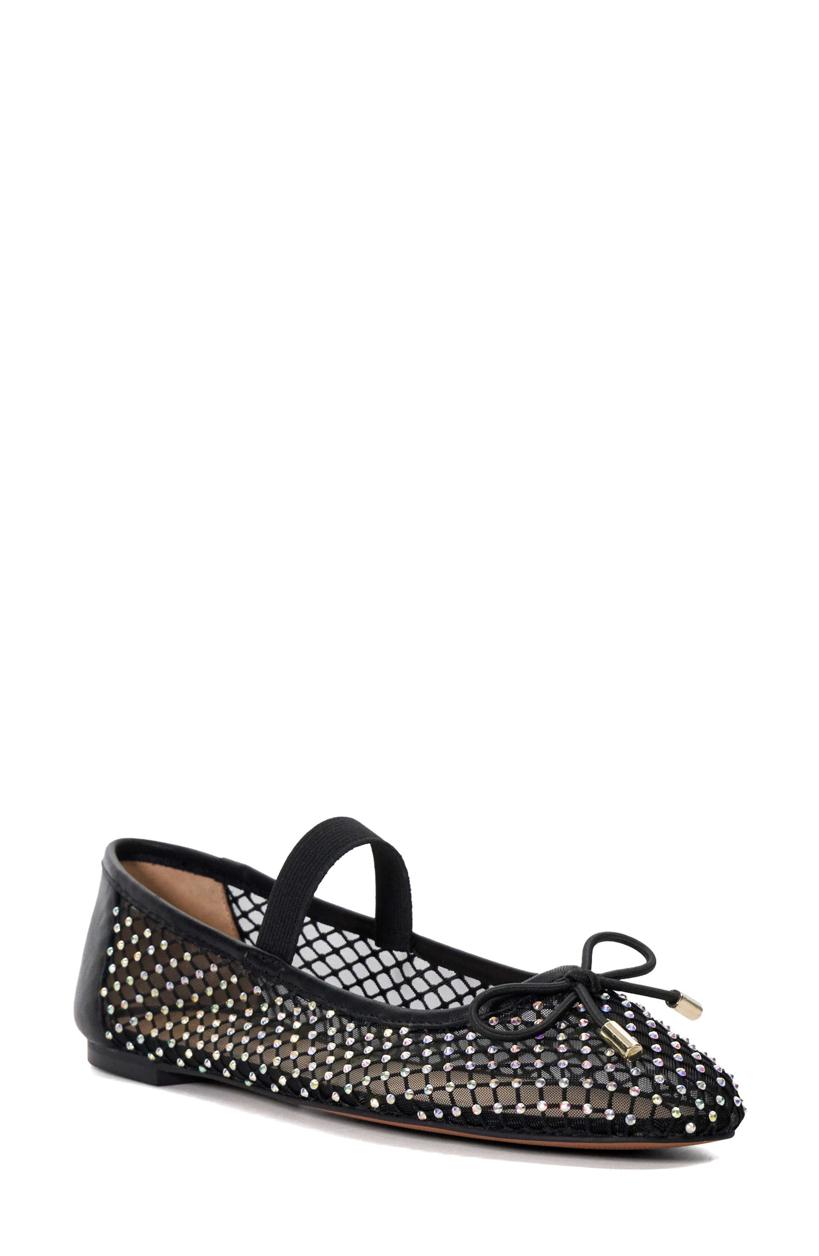Dune London Happening Mary Jane Flat, Main, color, Black