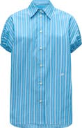 Callas Milano Lecce Capsleeve shirt Blue Stripe